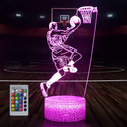 3D basketball lamp for basketball enthusiasts – perfect night lamp for basketball fans