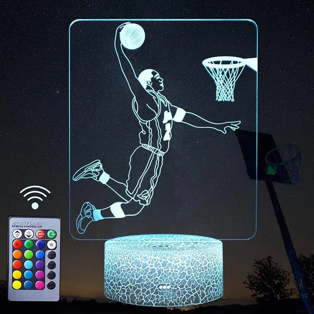 3D basketball lamp for basketball enthusiasts – perfect night lamp for basketball fans