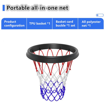 Portable basketball net frame